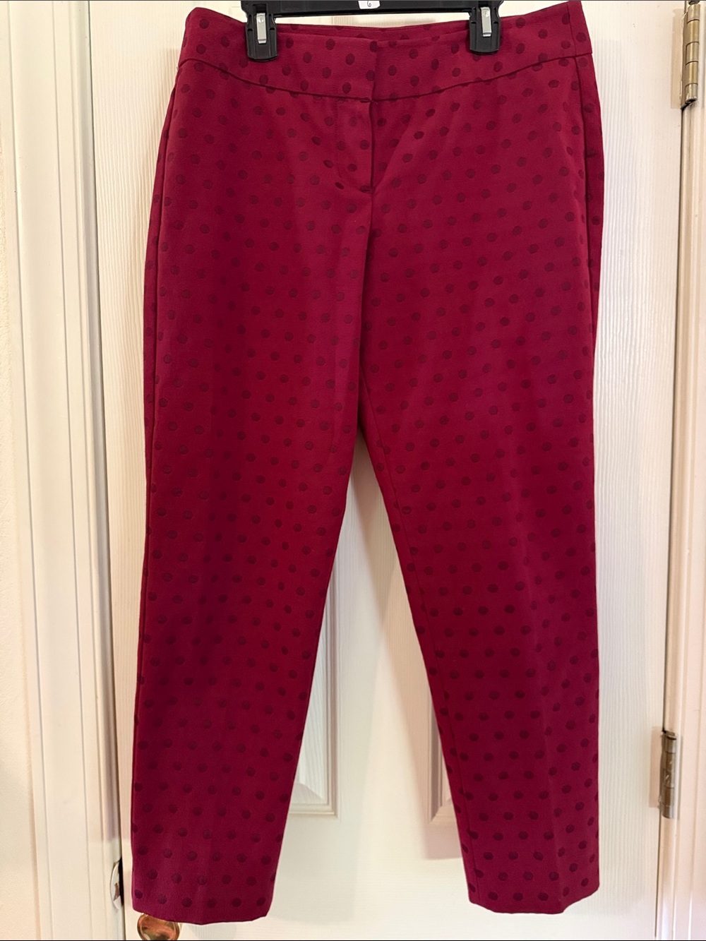 Talbots Petite Burgundy Polka Dot Skirt